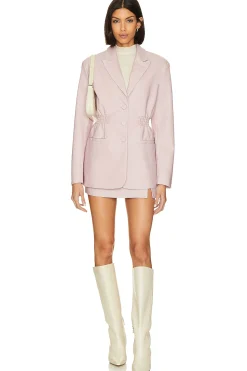 Frida Faux Leather Blazer