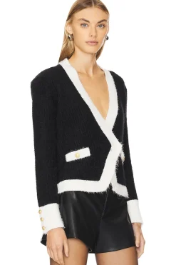 Georgia Contrast Trim Cardigan Blazer