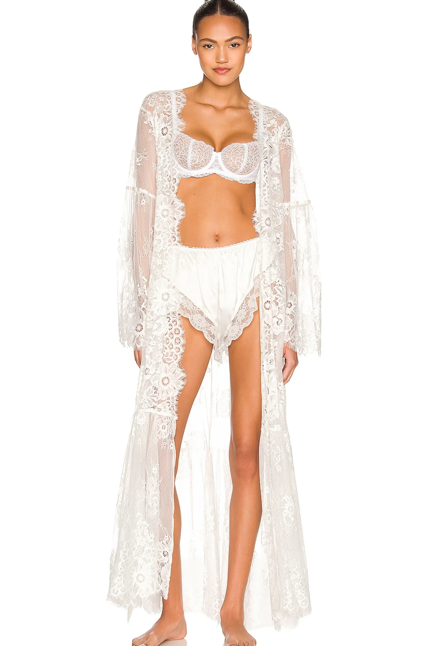 Georgina Long Lace Robe