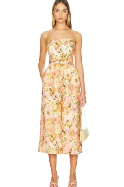 Golden Strapless Jumpsuit