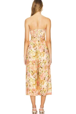 Golden Strapless Jumpsuit