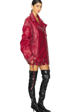 Goldie Studs Biker Jacket