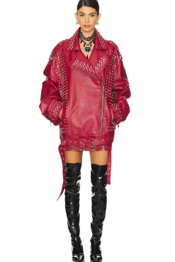 Goldie Studs Biker Jacket