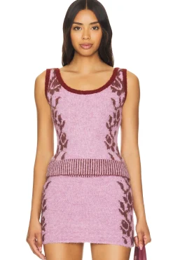 Grandma Flower Sleeveless Knit