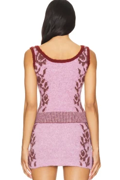 Grandma Flower Sleeveless Knit