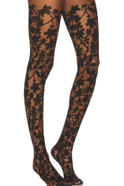Graphic Flower Tights