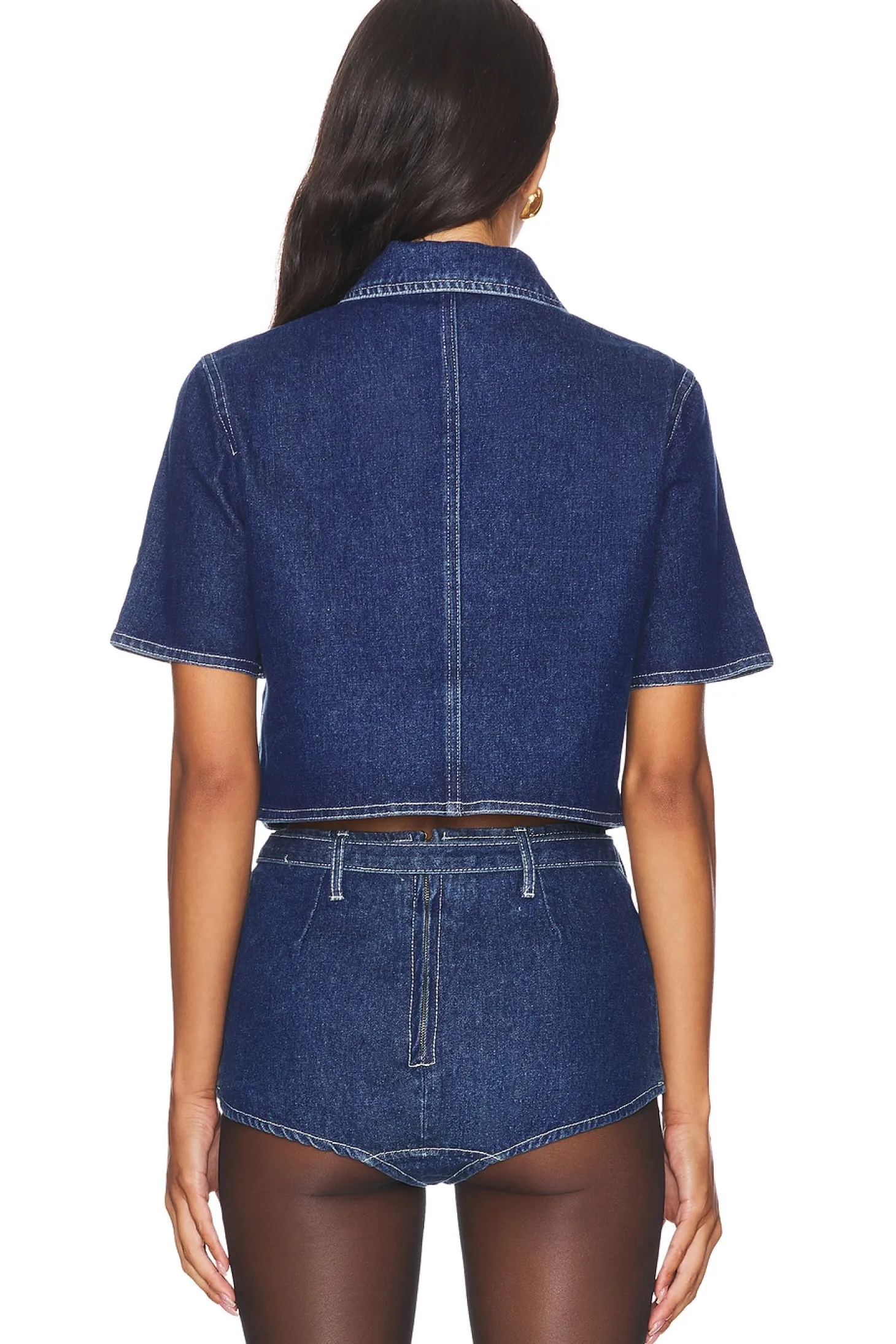 Halston Denim Top