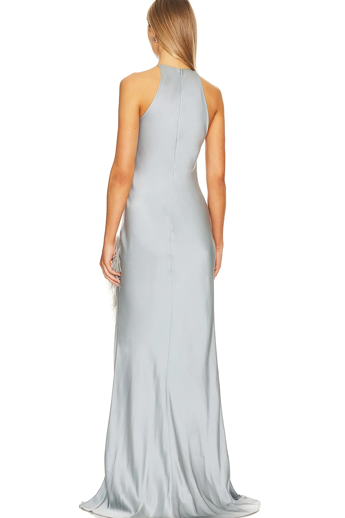 Halter Cowl Neck Gown