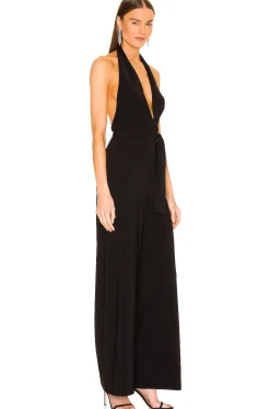 Halter Wrap Straight Leg Jumpsuit