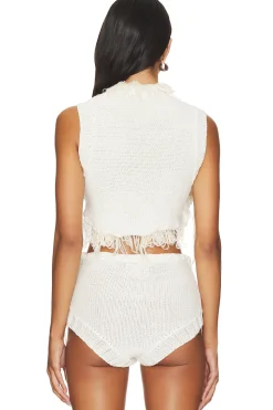 Hand Knitted Rose Vest