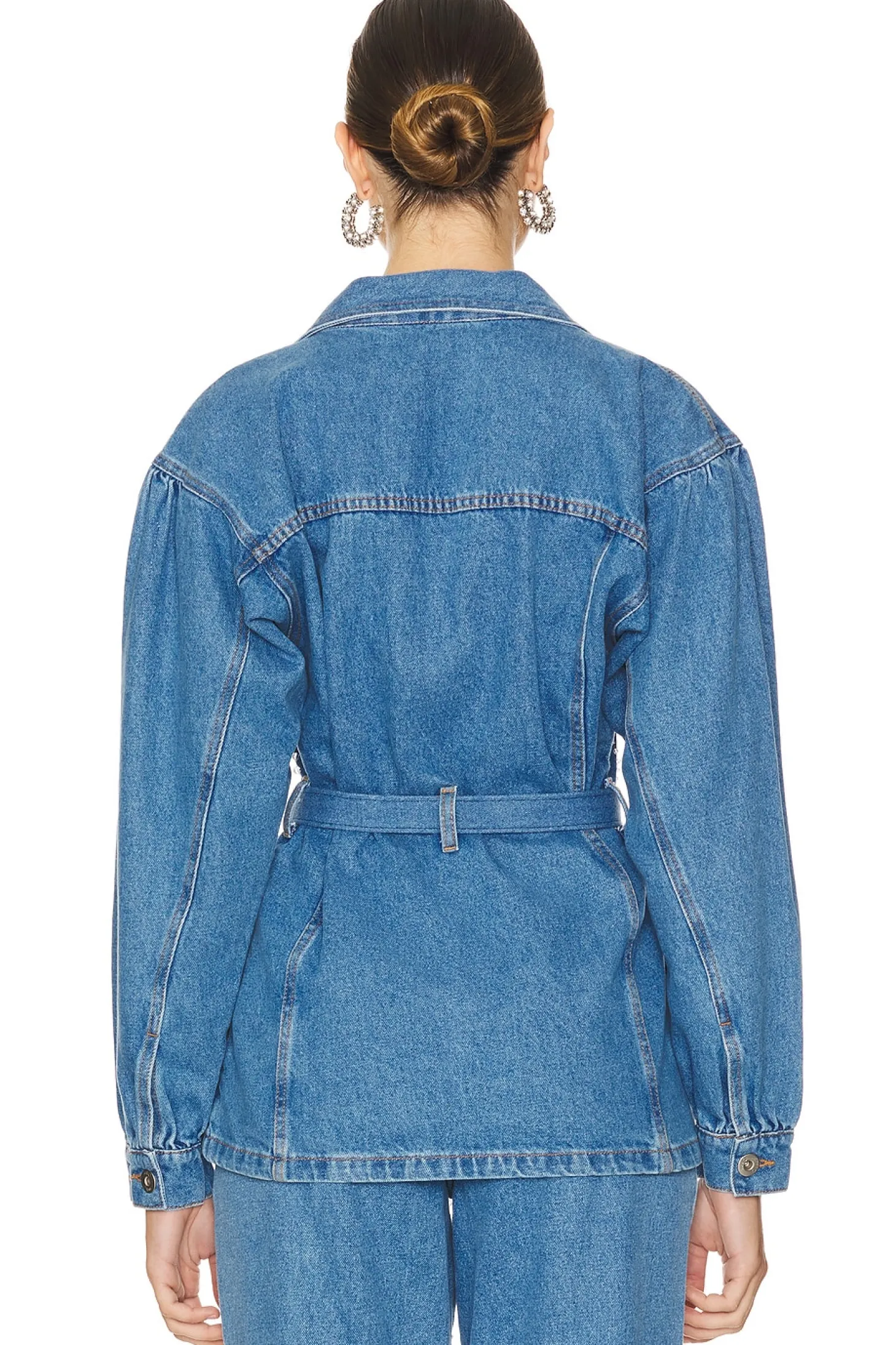 Hand-Beaded Denim Jacket