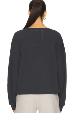 Heart Embroidery Crew Sweatshirt