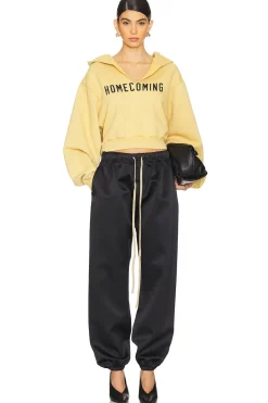 Heavy Fleece Cropped V-neck