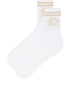 Here For The Booty Grip Socks