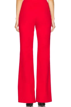 High Rise Slit-detailed Canvas Pant