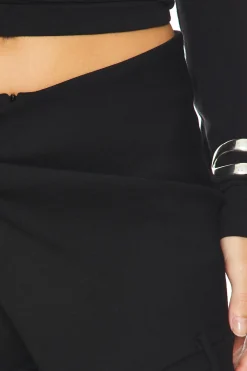 Hollow Out Stretch Skinny Flare