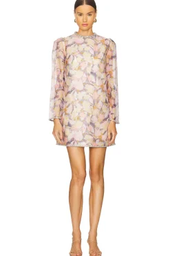 Illustration Diamante Mini Dress