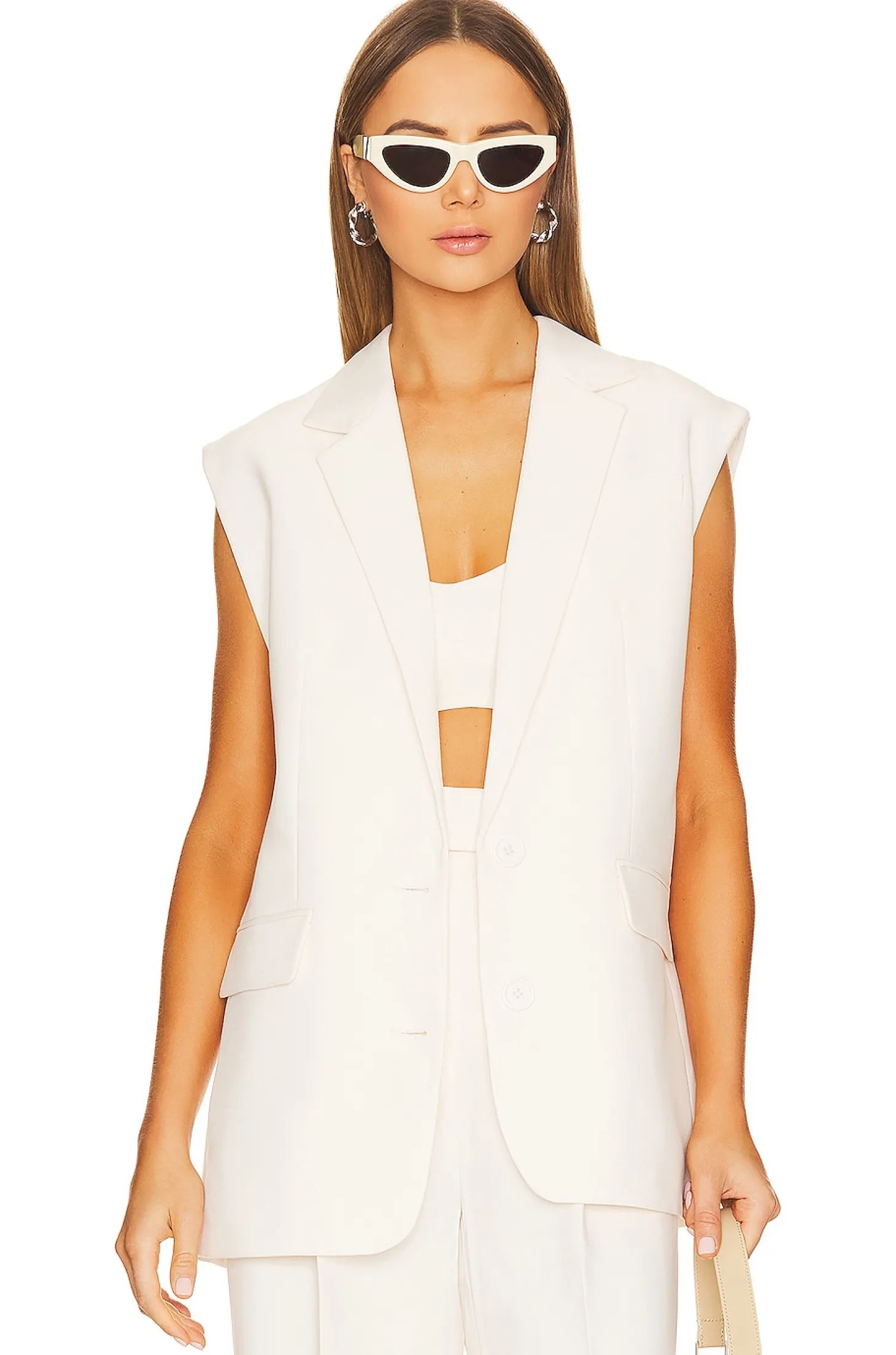 Irena Sleeveless Tailored Blazer