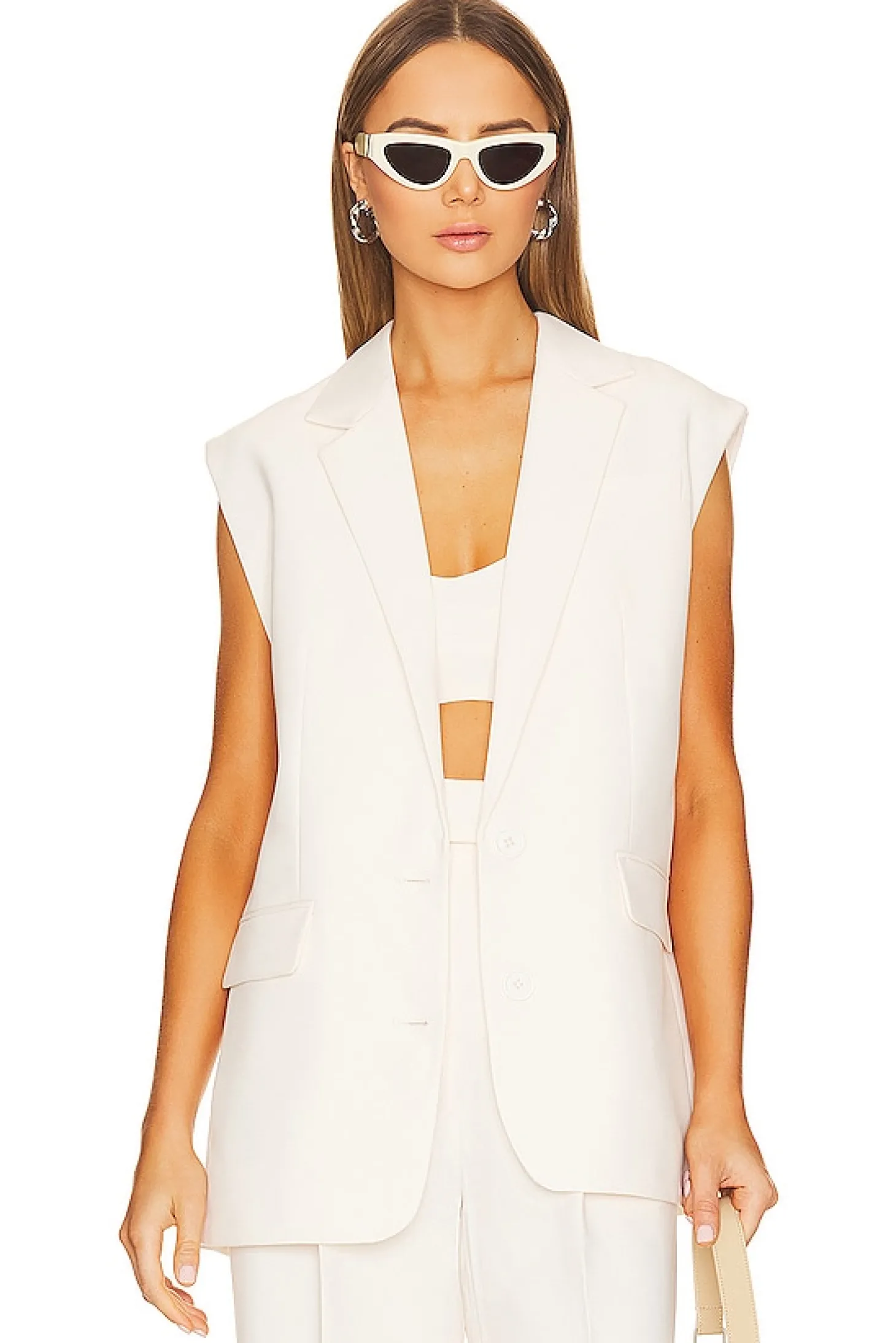 Irena Sleeveless Tailored Blazer