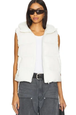 Jacquard Channel Cropped Puffer Vest