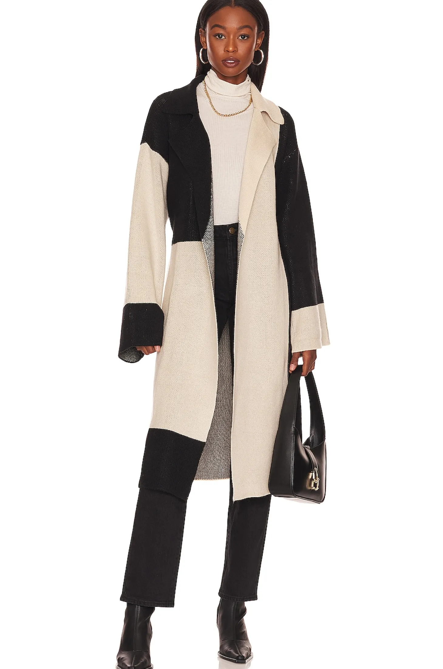 Jaren Color Block Long Cardigan