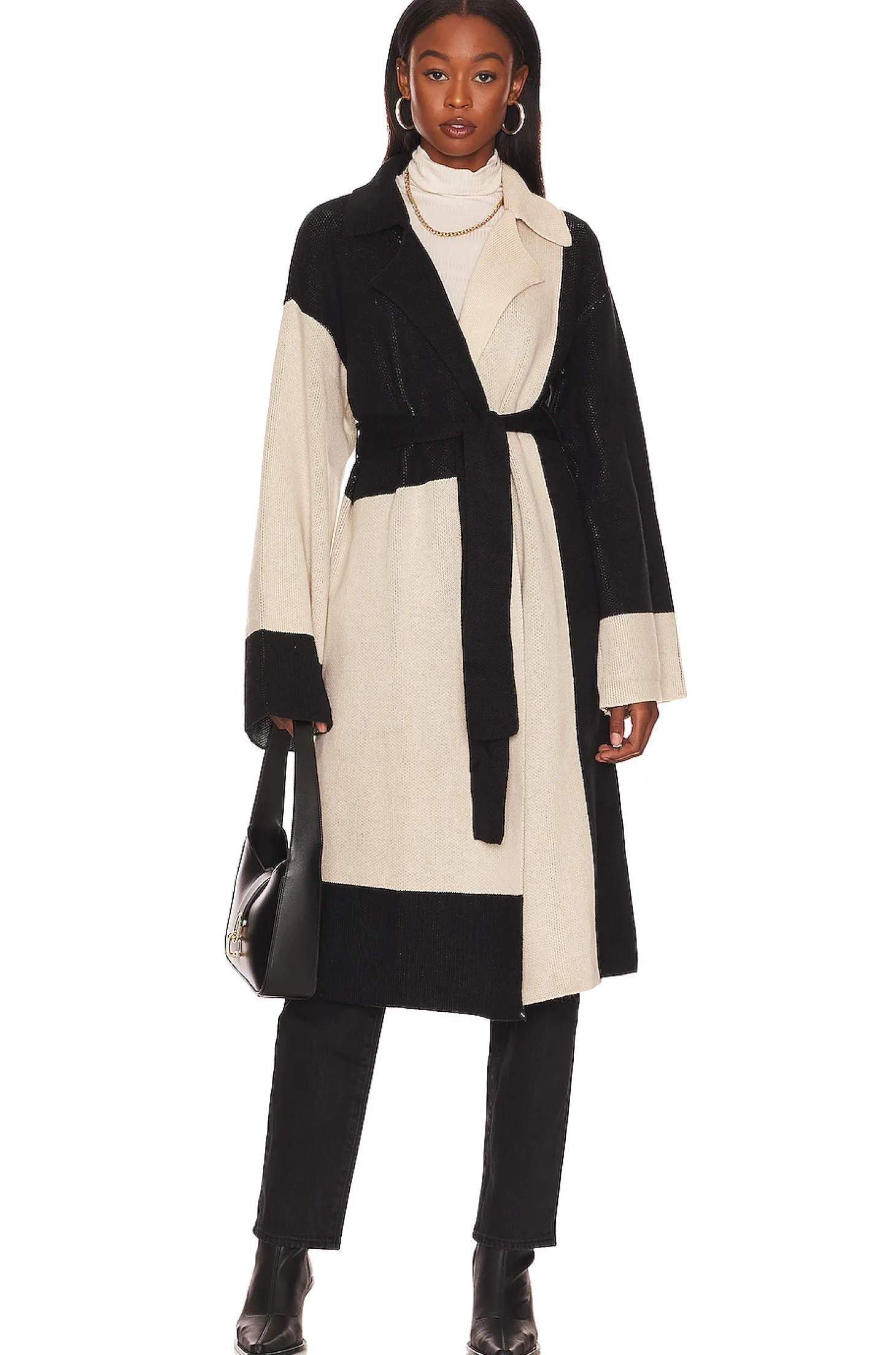 Jaren Color Block Long Cardigan
