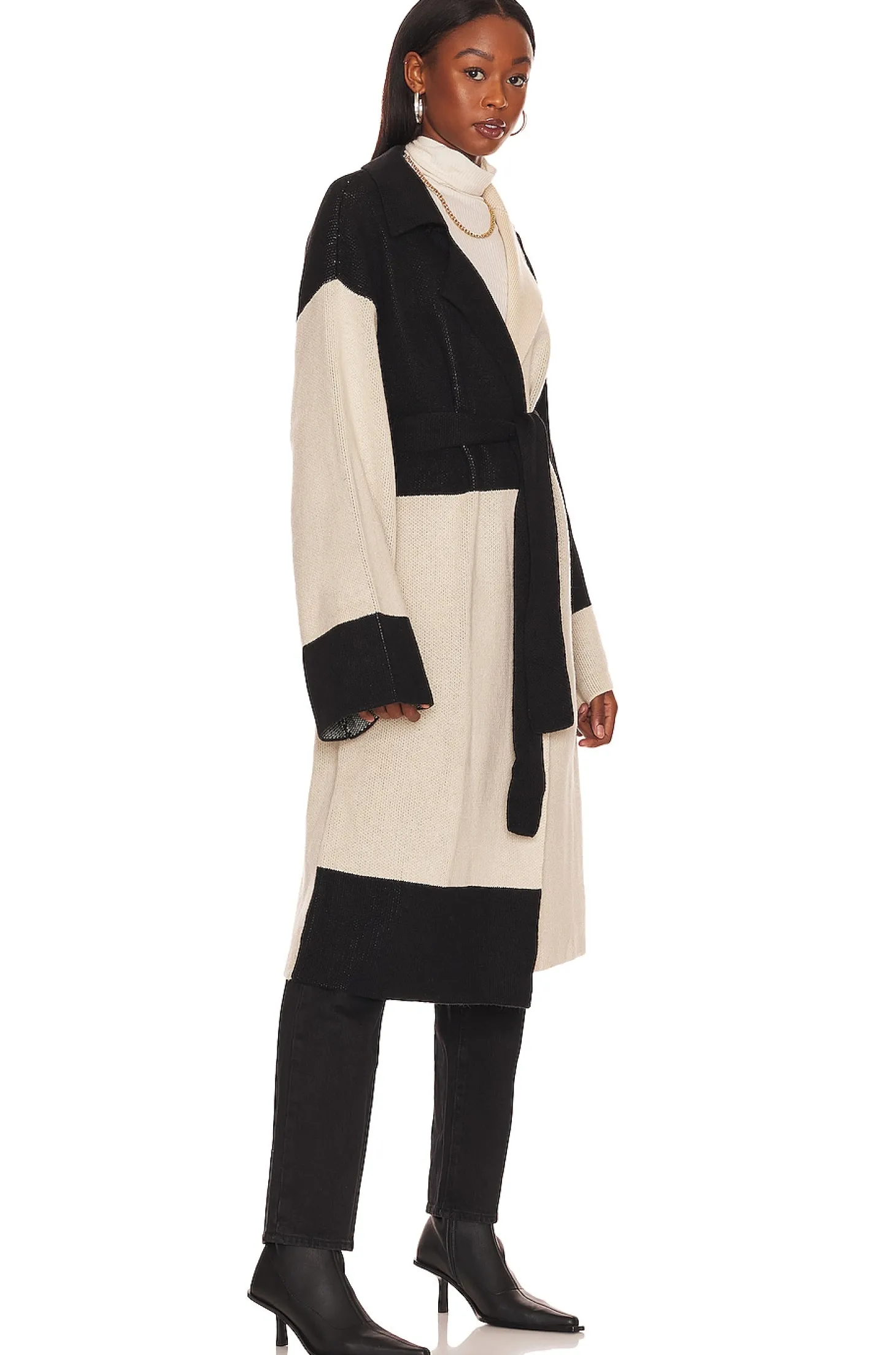 Jaren Color Block Long Cardigan