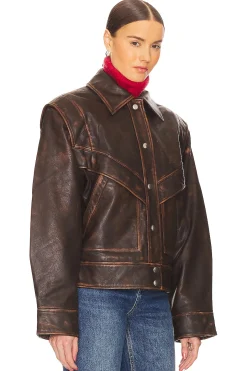 Jayden Distressed Leather Jacket