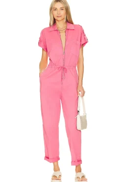 Jordan Short Sleeve Zip Front Jumpsuit