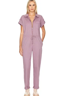 Jordan Short Sleeve Zip Front Jumpsuit