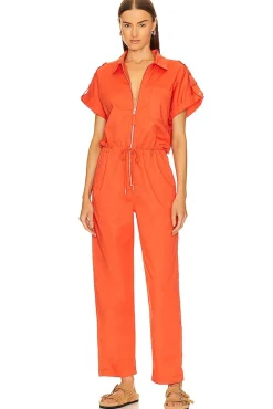 Jordan Short Sleeve Zip Front Jumpsuit