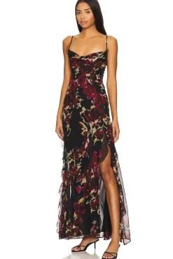 Kamila Ruffle Cowl Gown