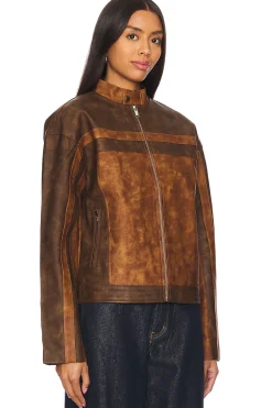 Katrina Faux Leather Moto Jacket