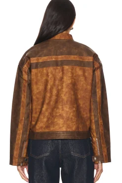 Katrina Faux Leather Moto Jacket