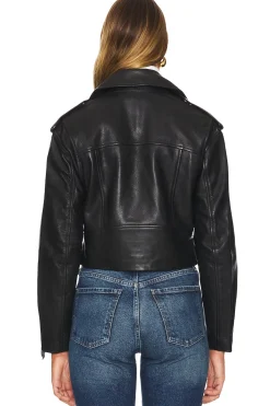 Kindra Cropped Moto Jacket