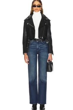 Kindra Cropped Moto Jacket