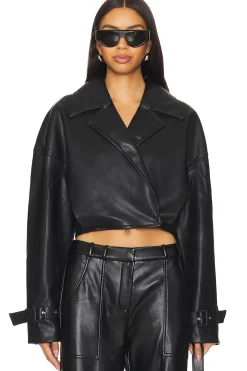Koda Vegan Leather Cropped Trench
