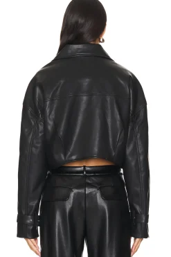 Koda Vegan Leather Cropped Trench