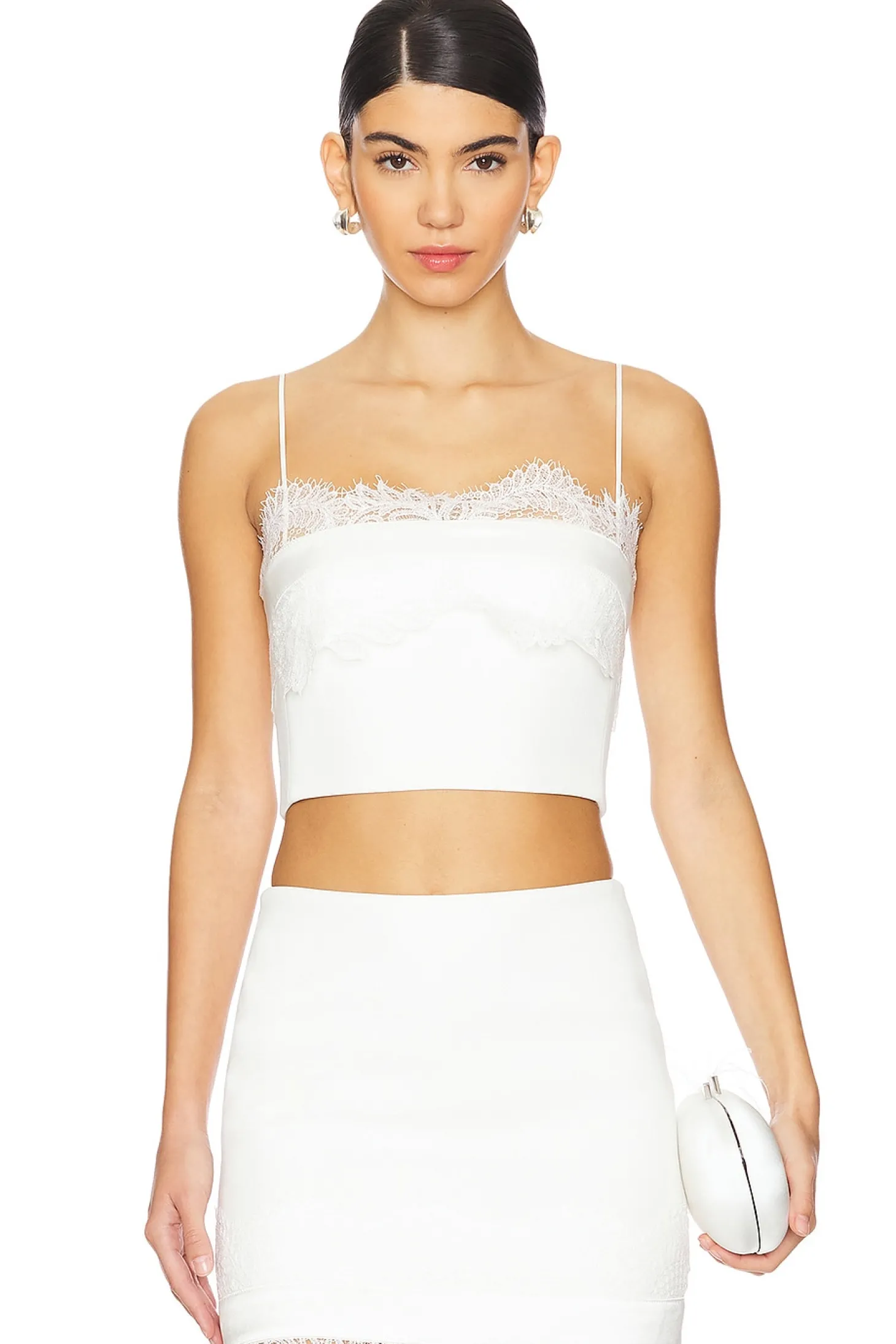 Lace Bra Detail Strapless Top