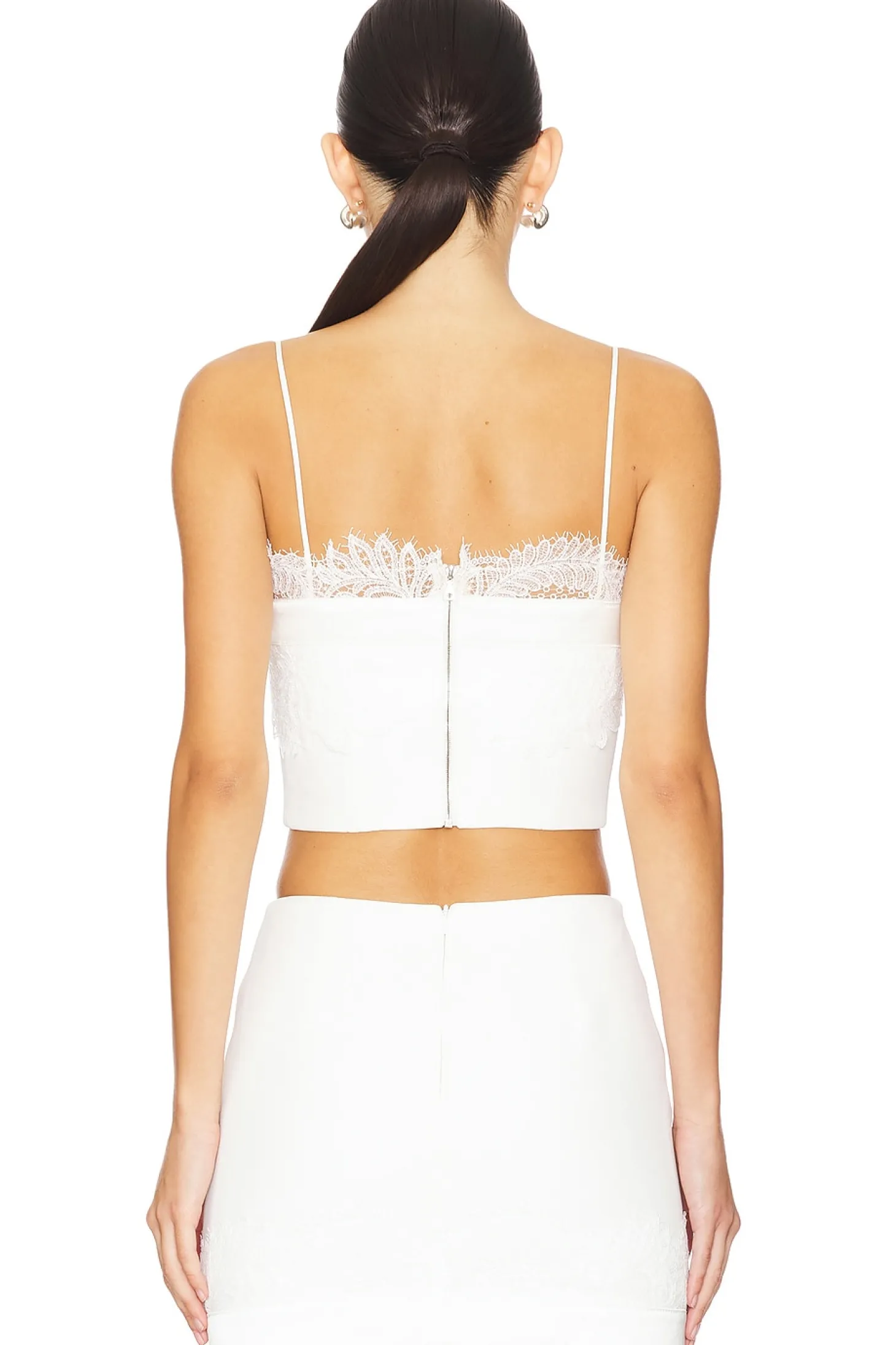 Lace Bra Detail Strapless Top