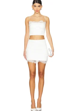 Lace Hem Detail Mini Skirt