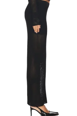 Lace Pointelle Maxi Skirt