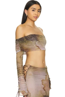 Lace Up Fold Over Top