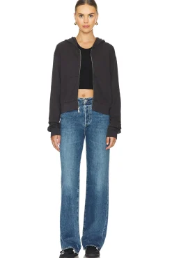 Lachelle Neon Stud Starburst Crop Zip Up Hoodie