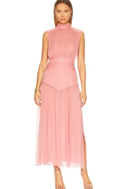 Lauren Sleeveless Ruched Midi Dress