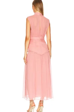 Lauren Sleeveless Ruched Midi Dress