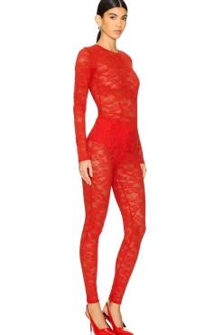 Le Stretch Lace Catsuit