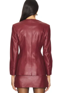 Leather Padded Contoured Blazer