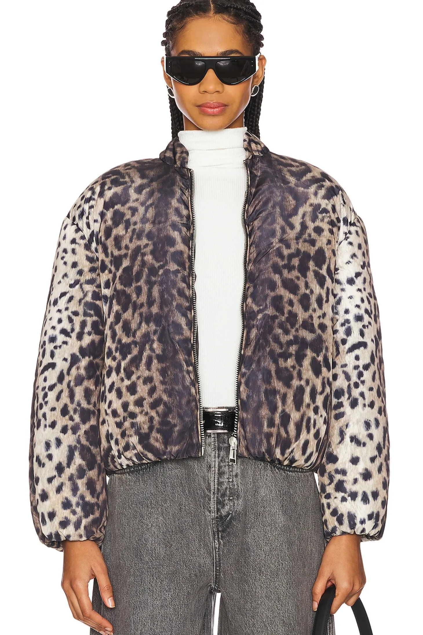 Leni Leopard Padded Bomber