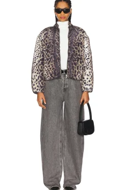 Leni Leopard Padded Bomber